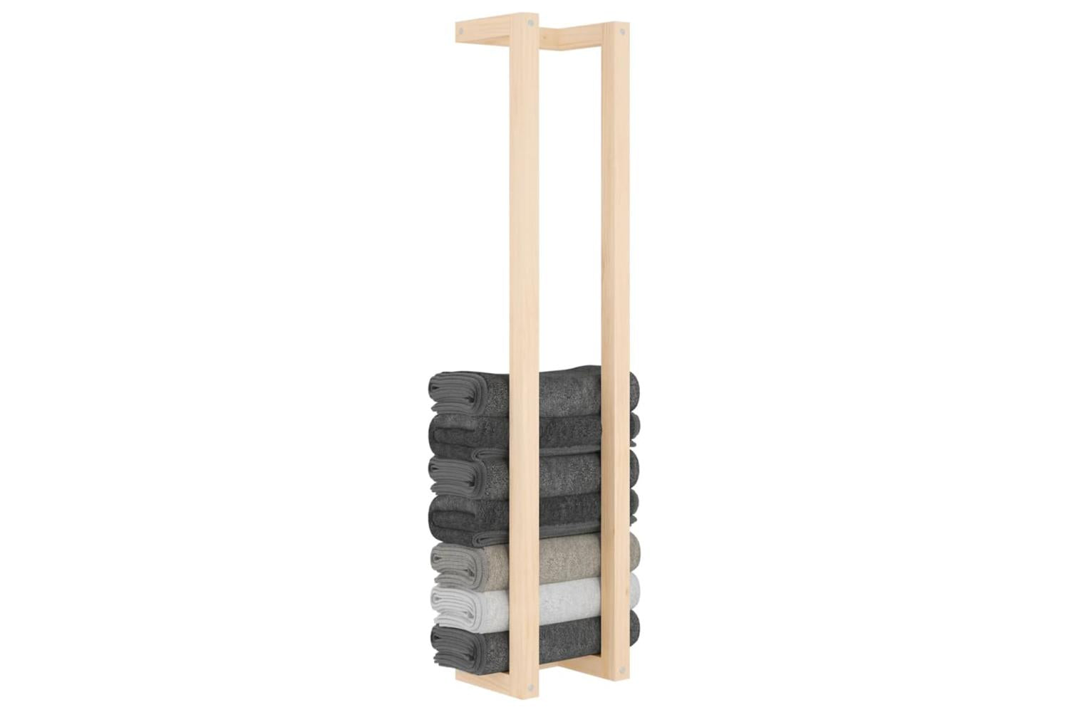 Towel Rack 23x18x110 Cm Solid Wood Pine-4