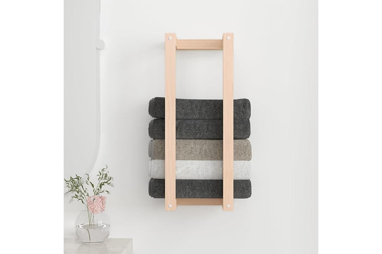 Towel Rack 23x18x60 Cm Solid Wood Pine-3