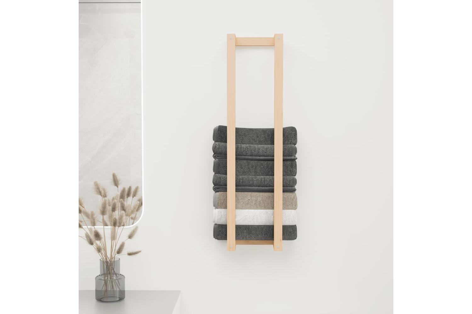 Towel Rack 23x18x90 Cm Solid Wood Pine-3