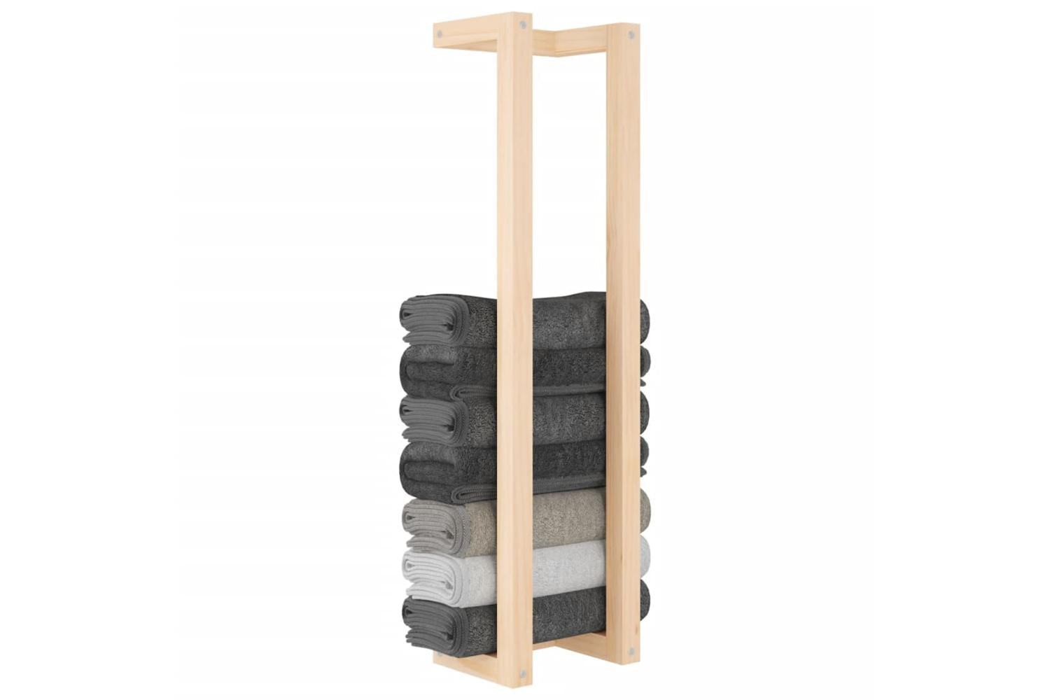 Towel Rack 23x18x90 Cm Solid Wood Pine-4