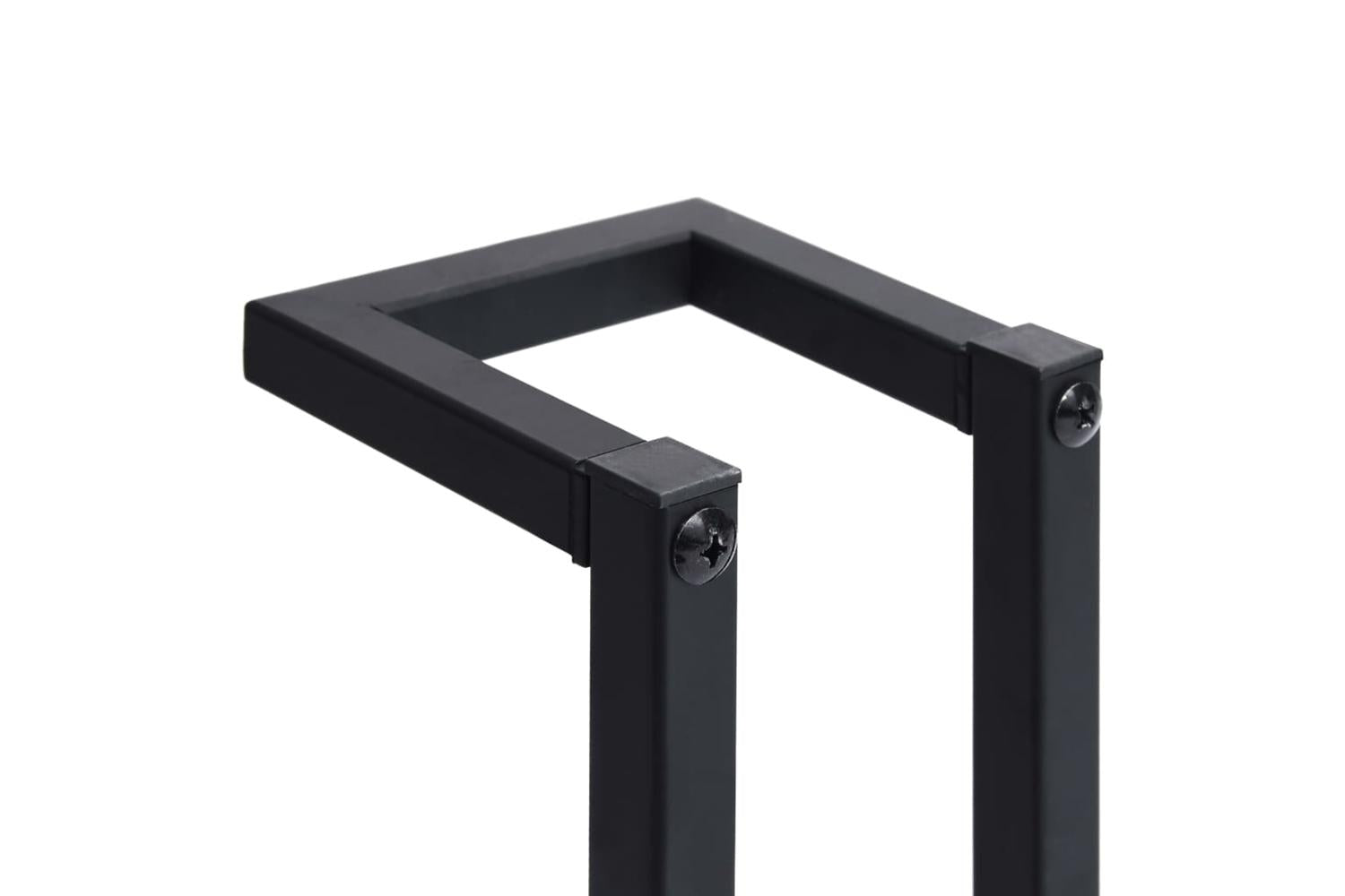 Towel Rack Black 125x125x60 Cm Iron-6