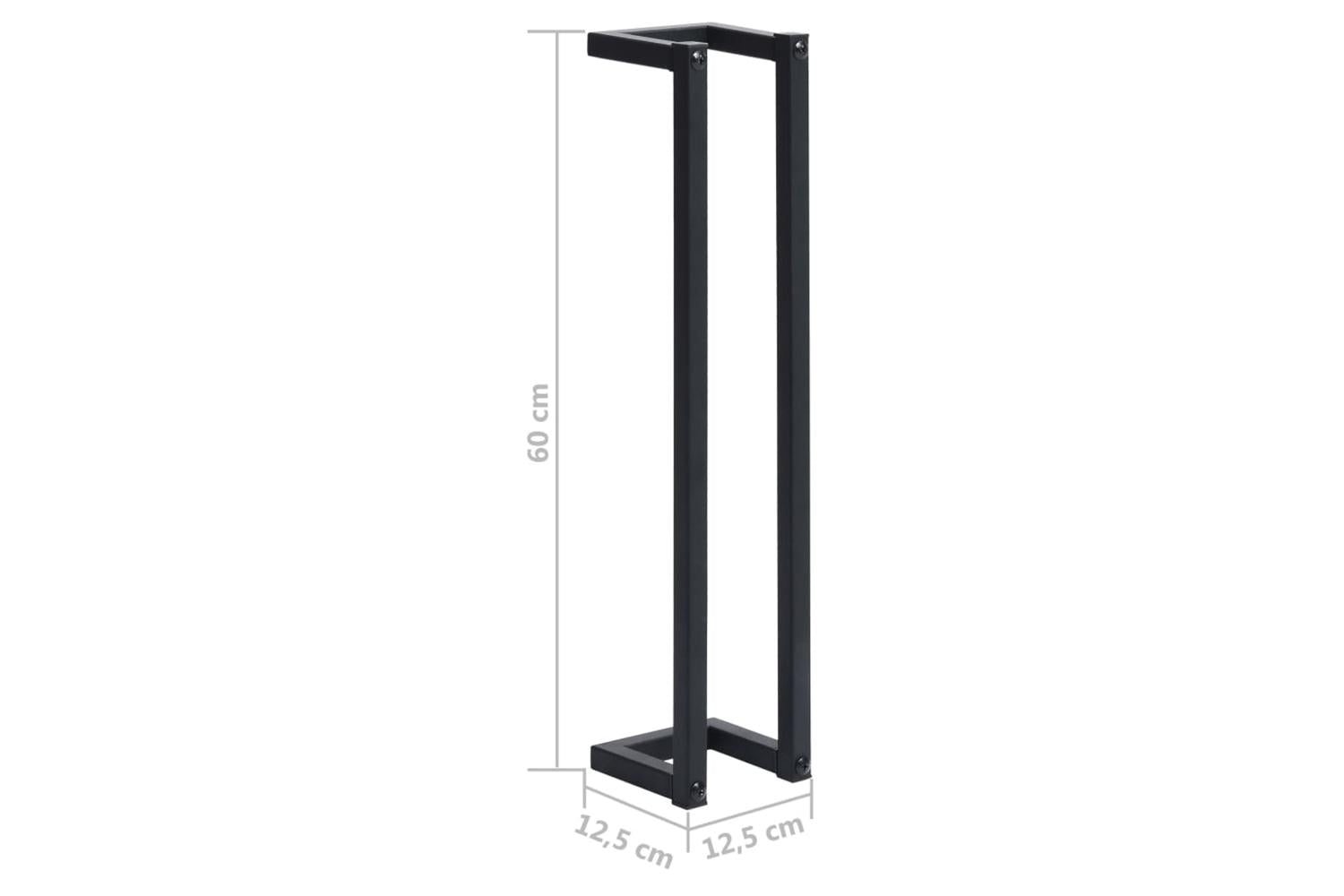 Towel Rack Black 125x125x60 Cm Iron-7