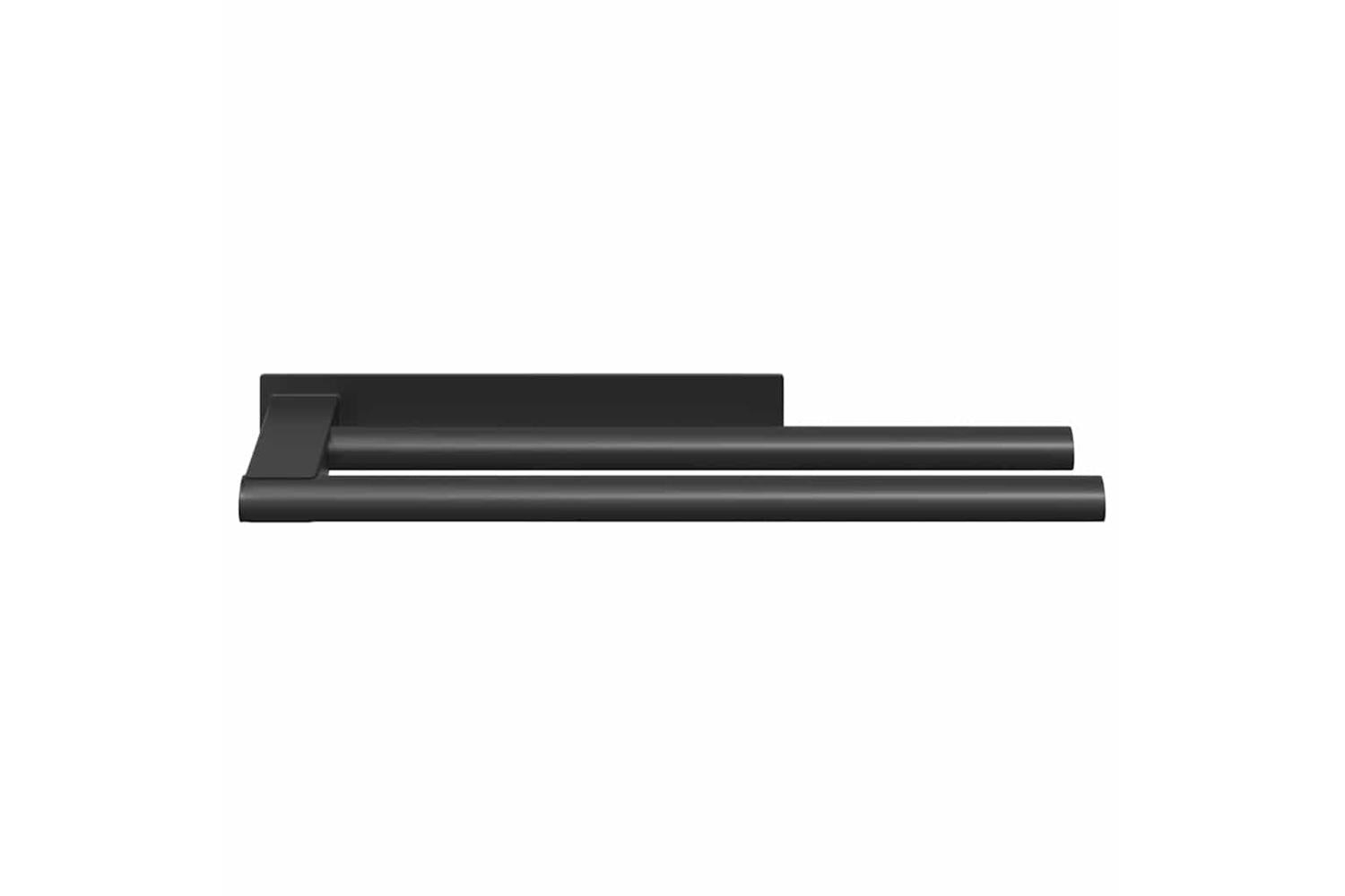 Towel Rack Black 40 X 9 X 4 Cm Stainless Steel-5
