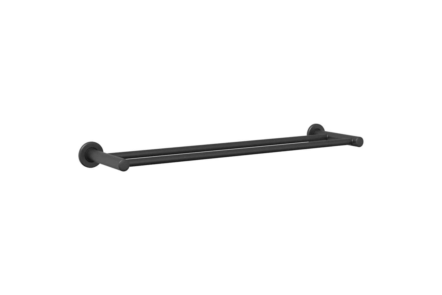 Towel Rack Black 61 X 145 X 5 Cm Stainless Steel-2