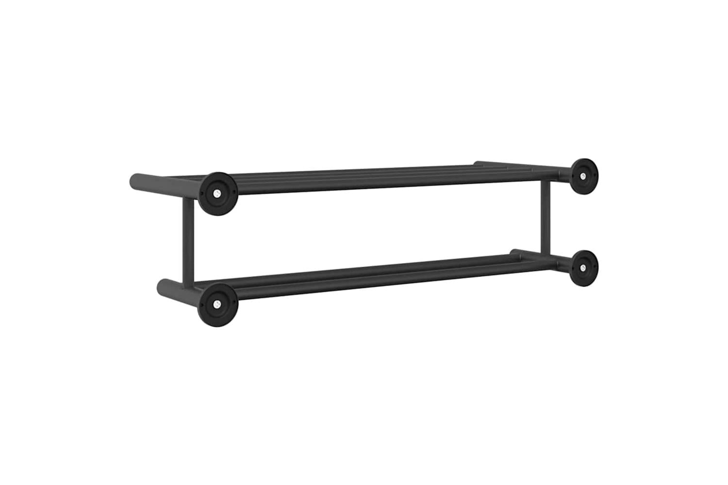 Towel Rack Black 61 X 23 X 17 Cm Stainless Steel-7