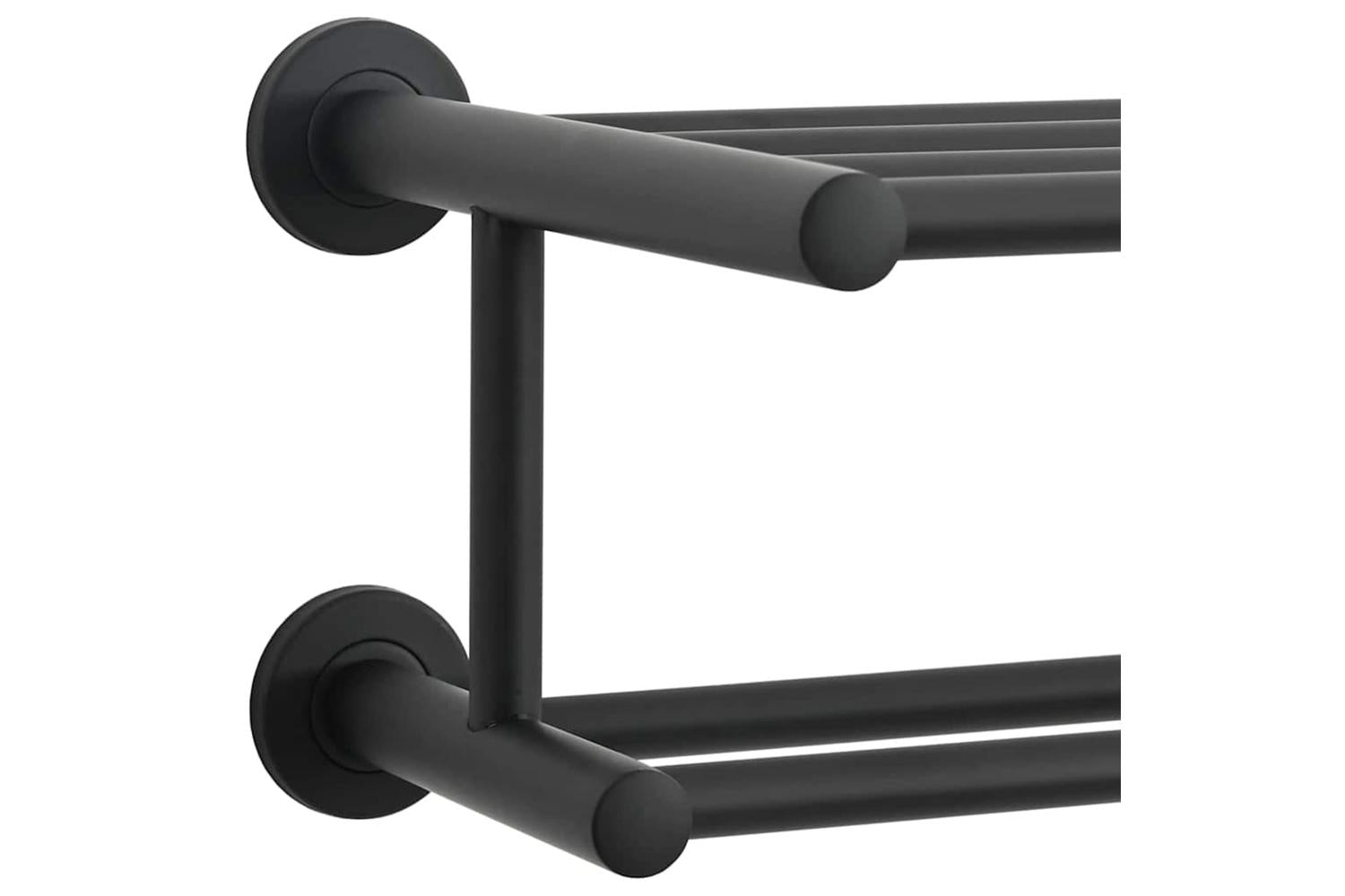 Towel Rack Black 61 X 23 X 17 Cm Stainless Steel-8