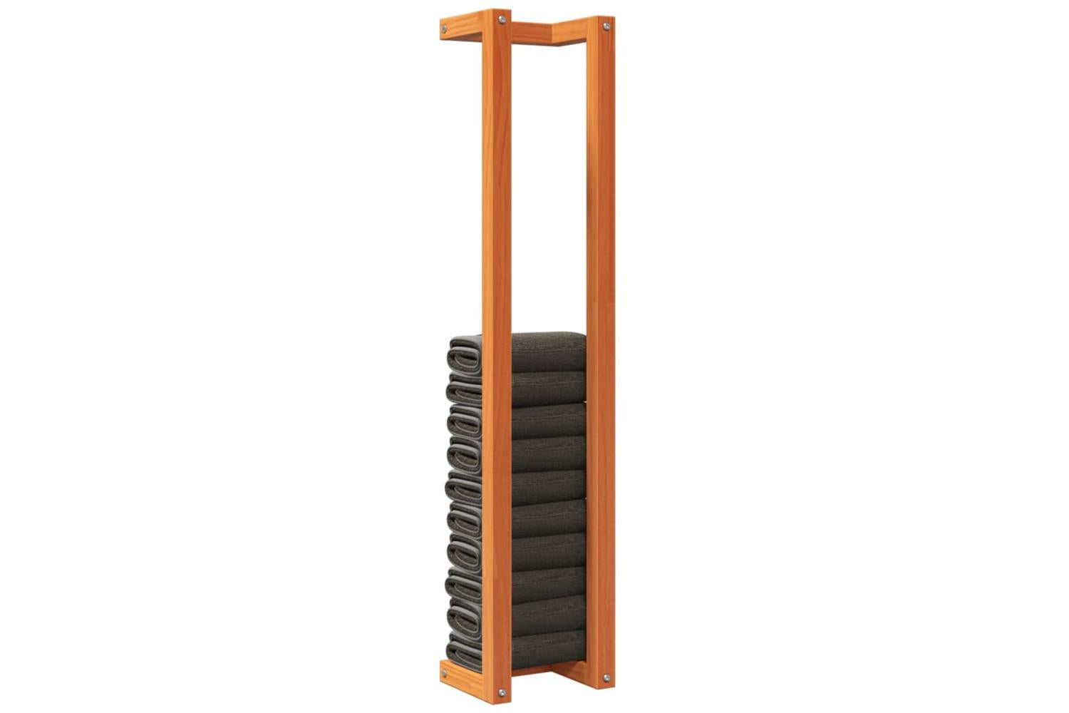 Towel Rack Wax Brown 23x18x110 Cm Solid Wood Pine-4