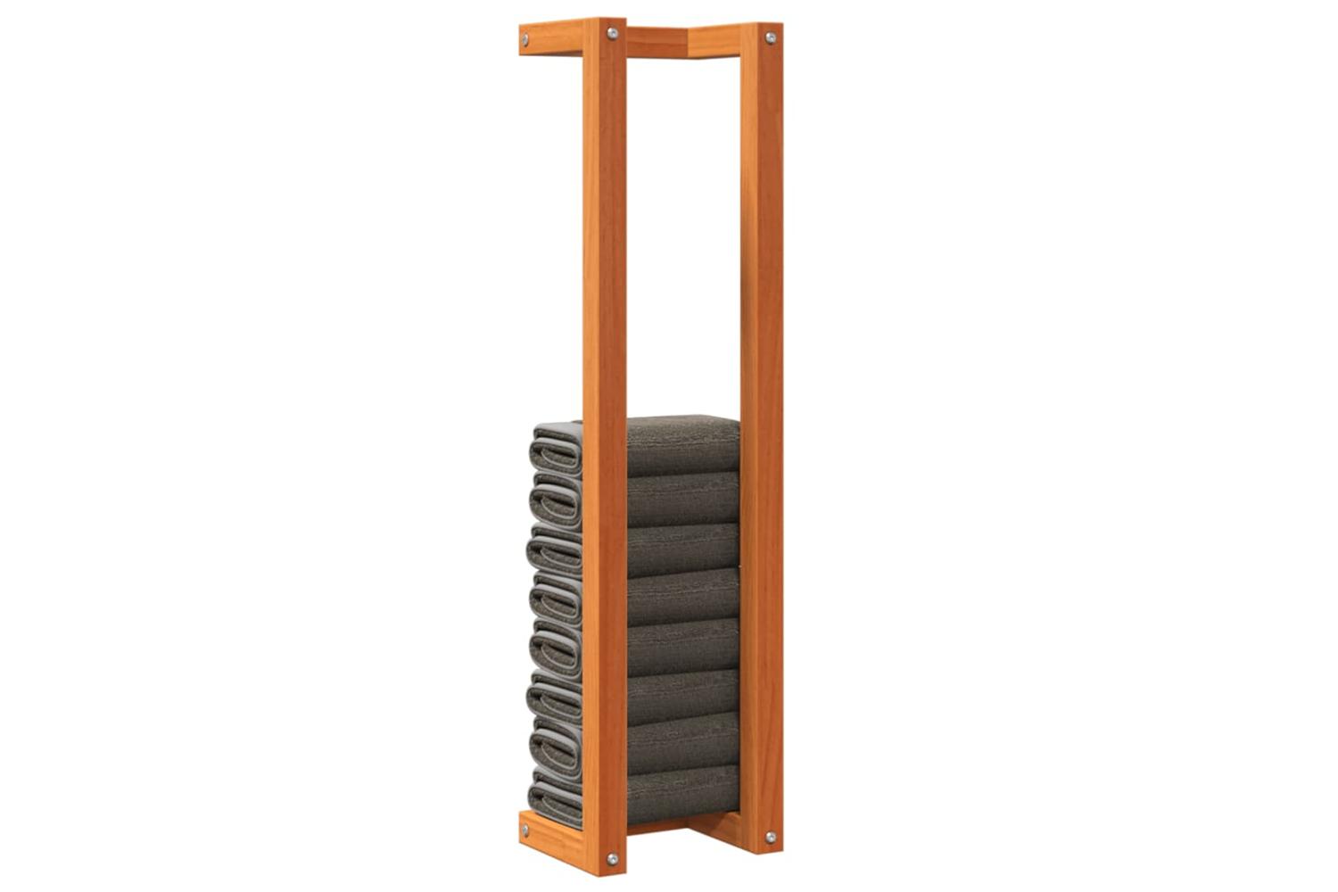 Towel Rack Wax Brown 23x18x90 Cm Solid Wood Pine-4