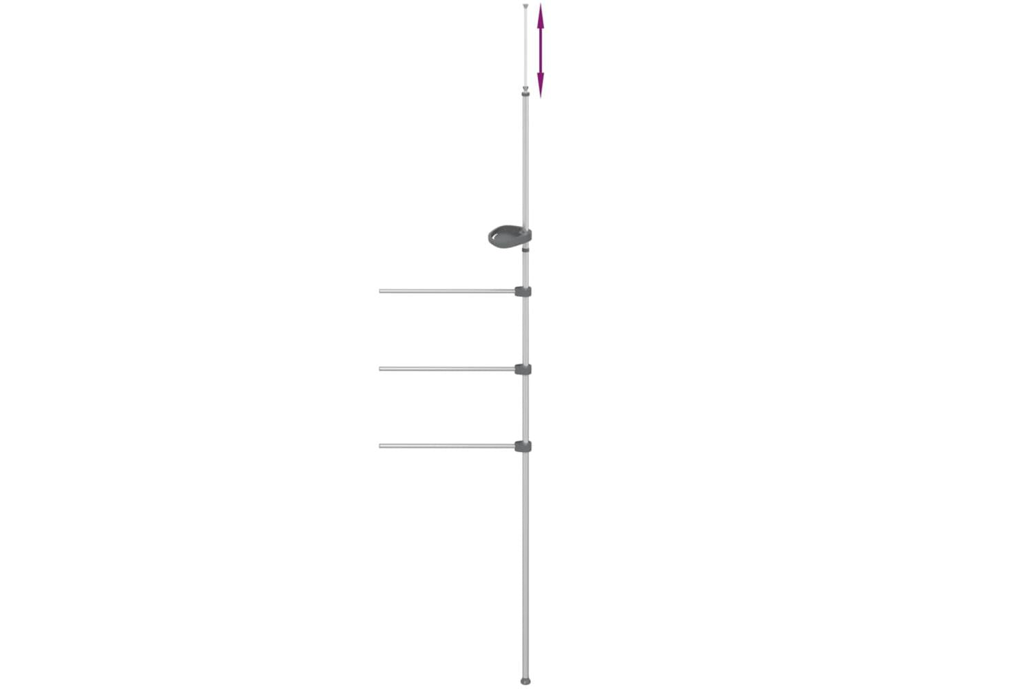 Towel Rail 47x280 Cm Aluminium-5