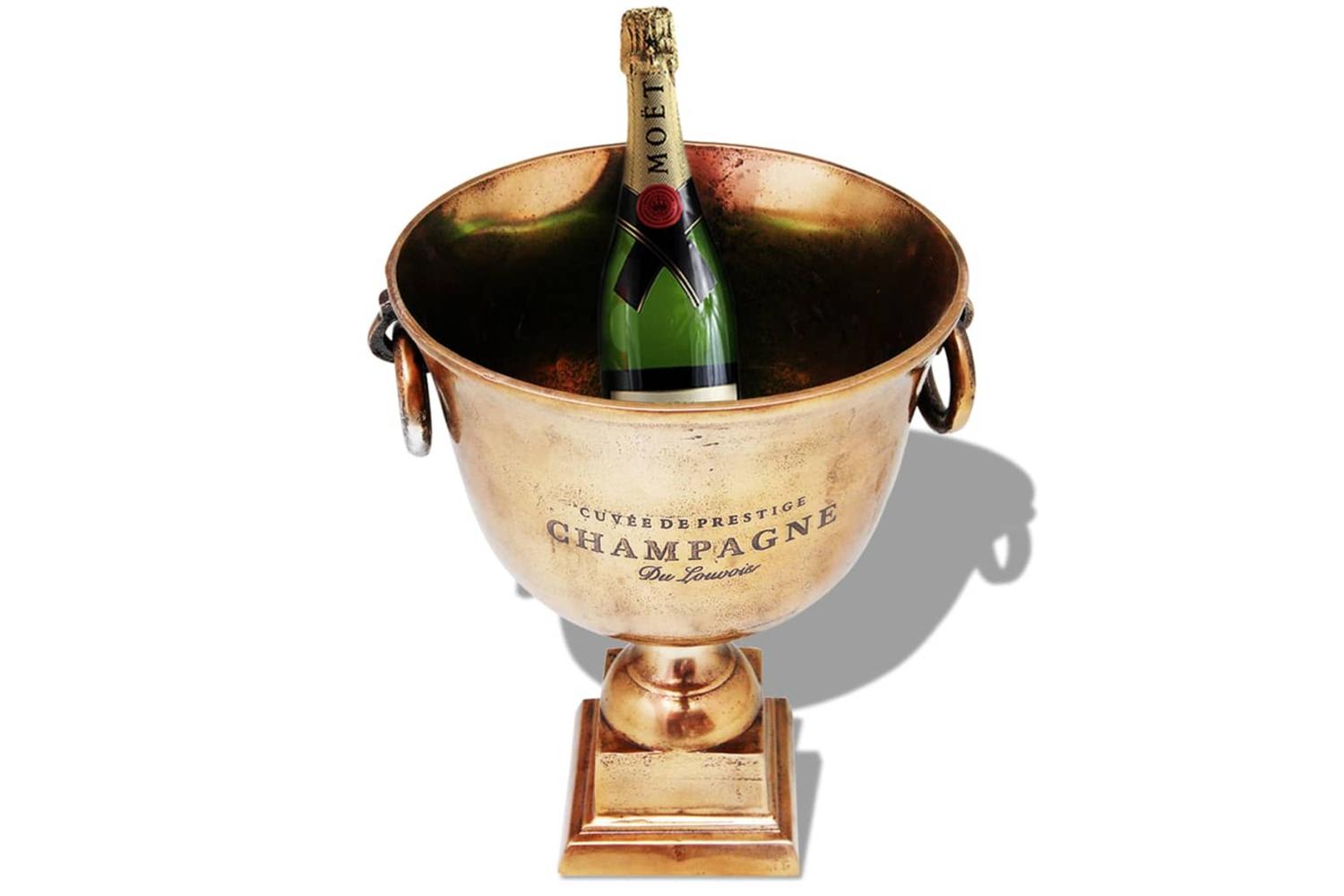 Trophy Cup Champagne Cooler Copper Brown-2