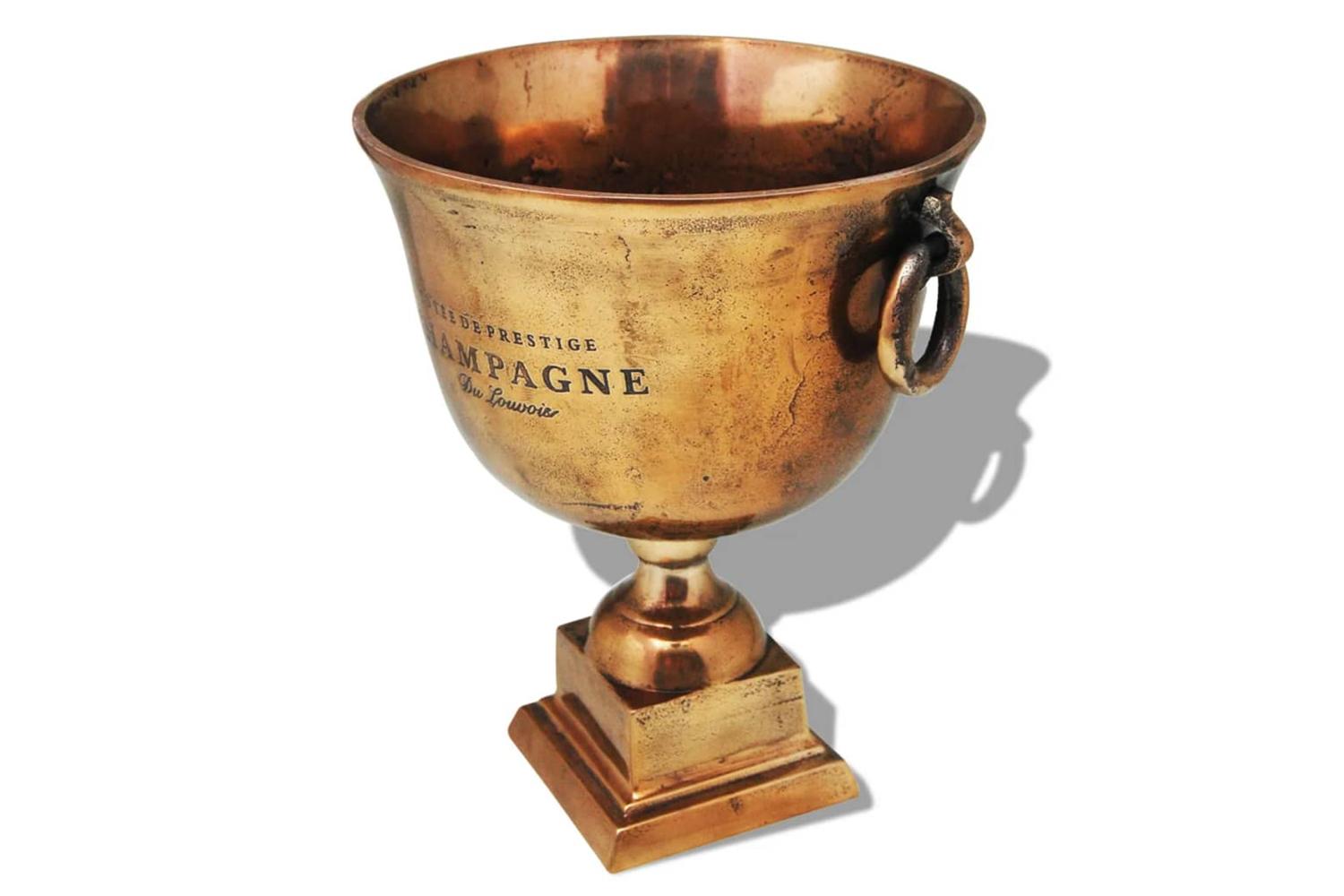 Trophy Cup Champagne Cooler Copper Brown-4