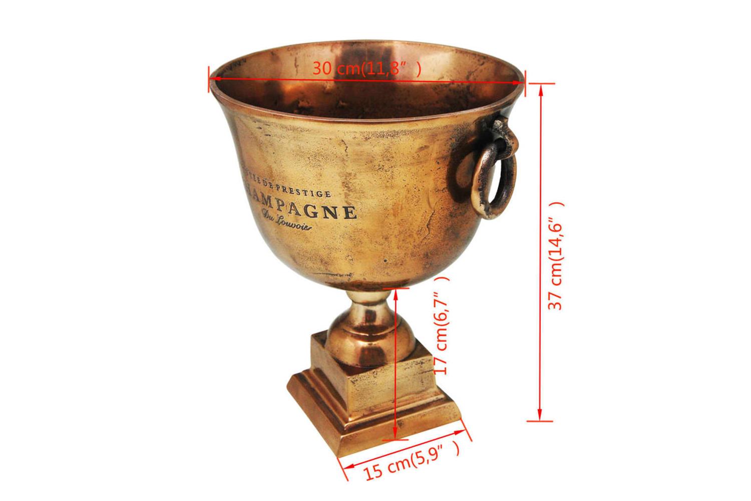 Trophy Cup Champagne Cooler Copper Brown-6