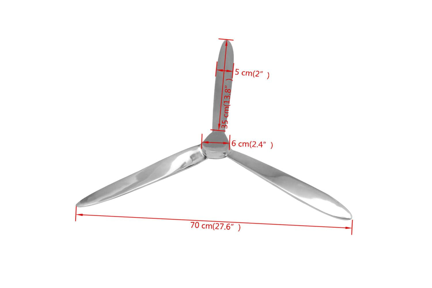 Wall-mounted Propeller Aluminium Silver 70 cm-5