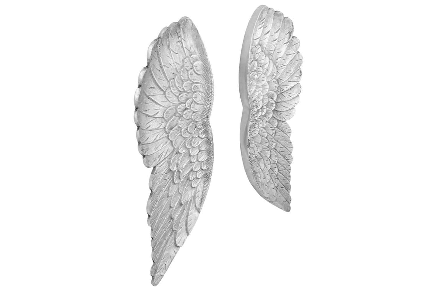 Wings Sculpture Silver 17 X 5 X 59 Cm Aluminium-2