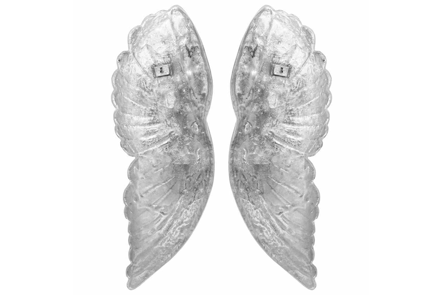 Wings Sculpture Silver 17 X 5 X 59 Cm Aluminium-3