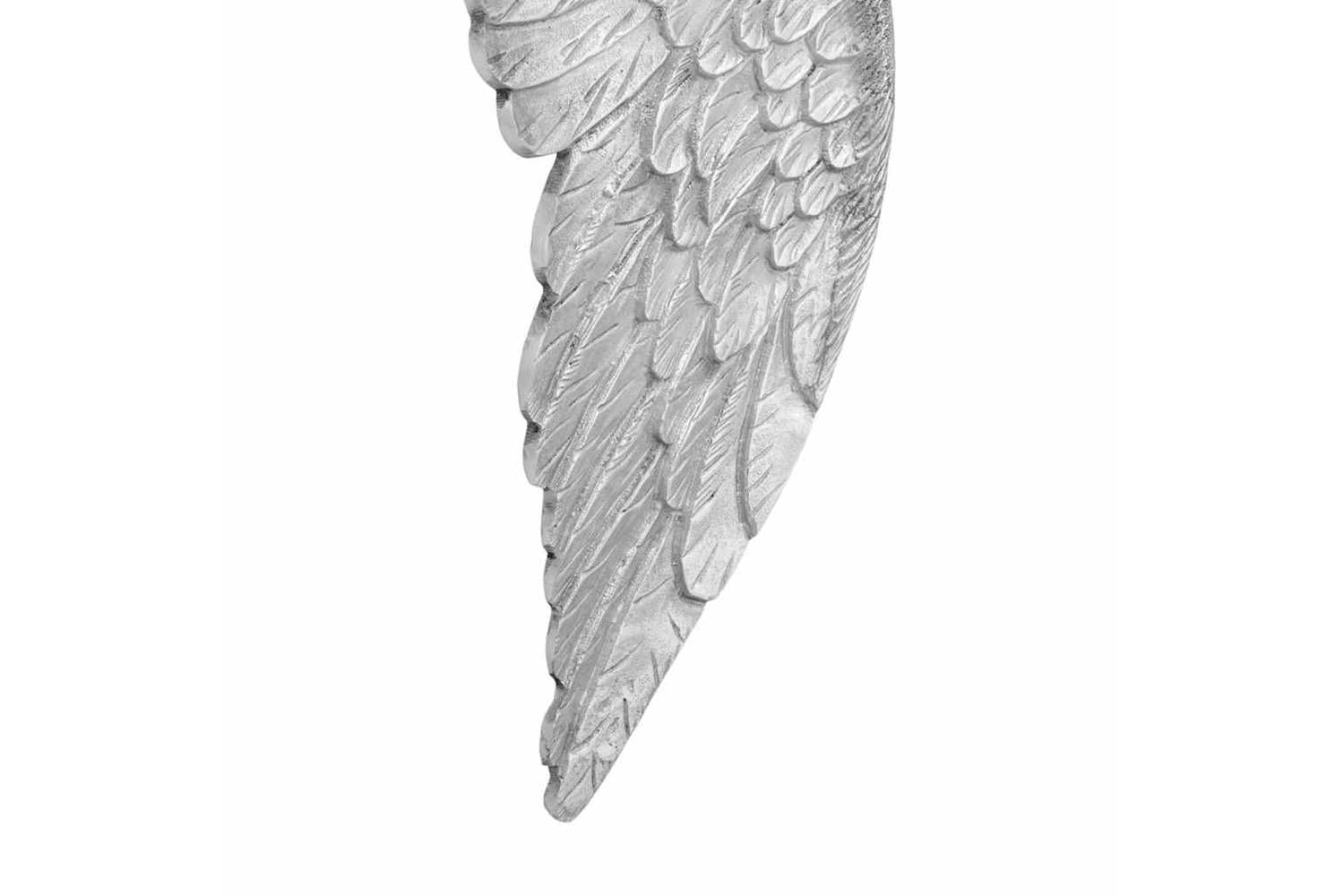 Wings Sculpture Silver 17 X 5 X 59 Cm Aluminium-5