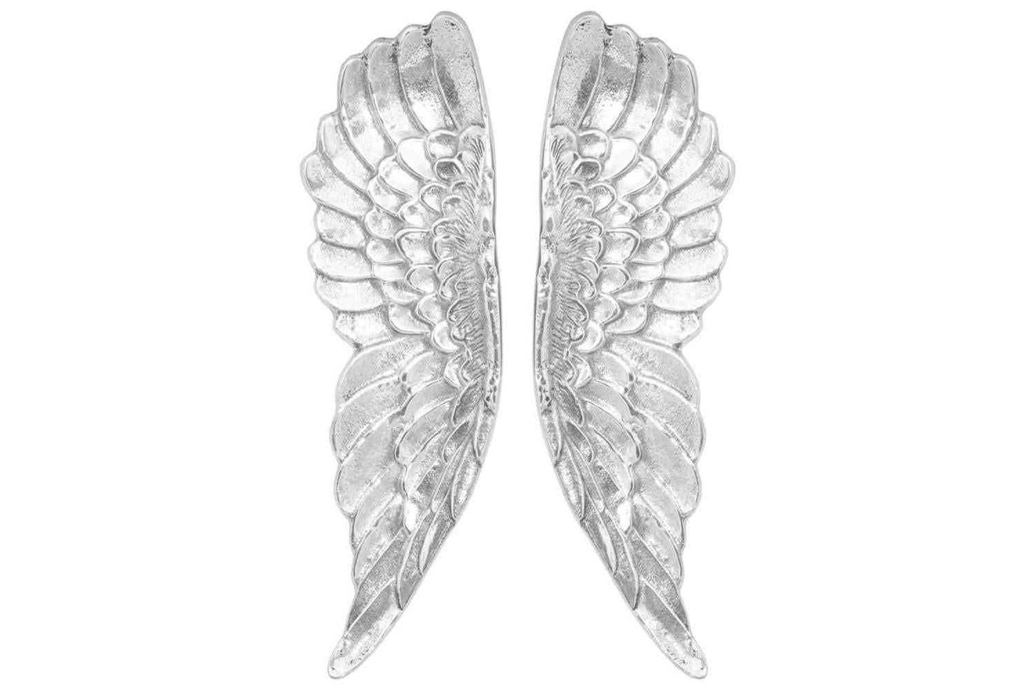 Wings Sculpture Silver 31 X 5 X 91 Cm Aluminium-3