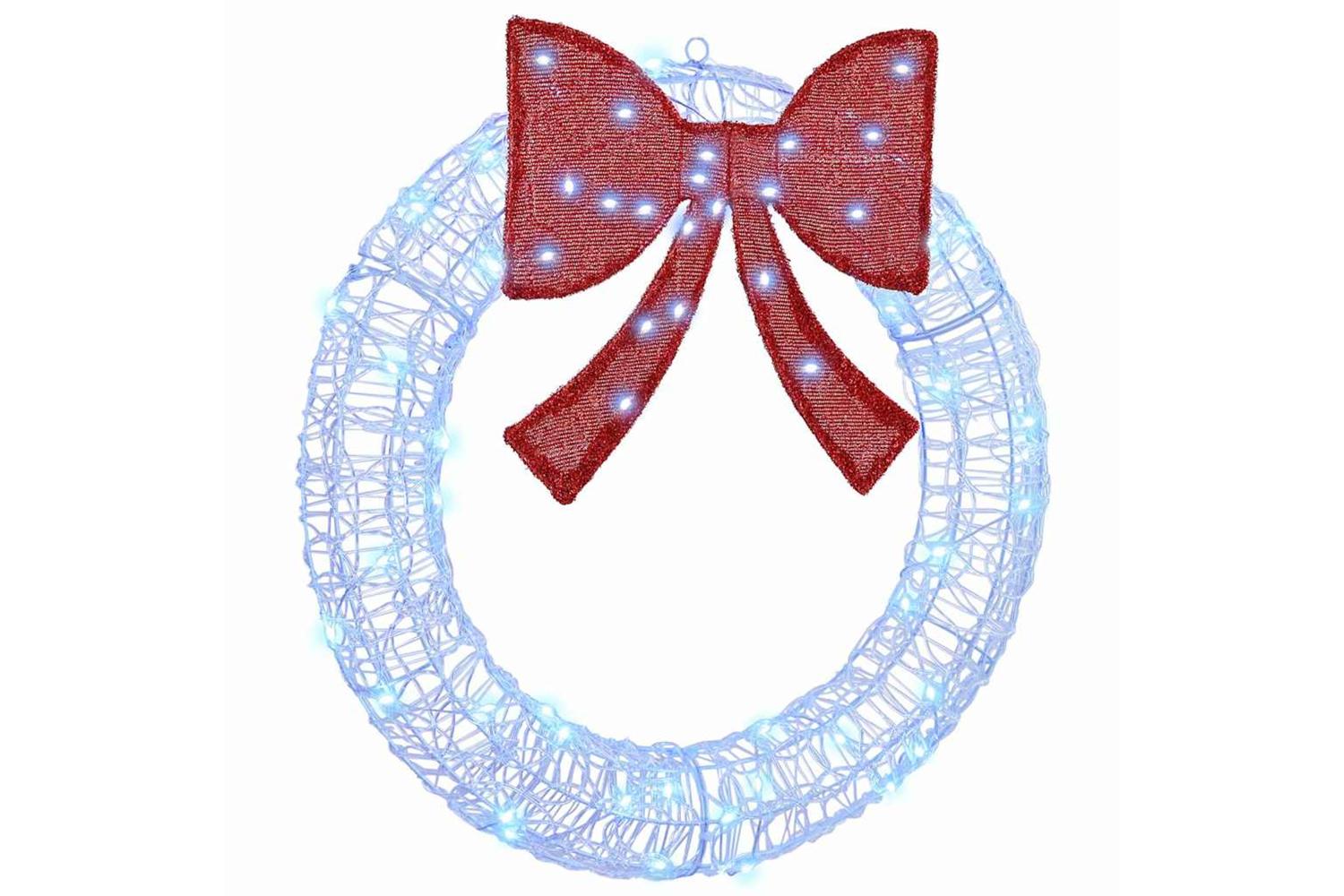 Wreath With 60 Leds Blue 76 X 85 X 76 Cm Acrylic