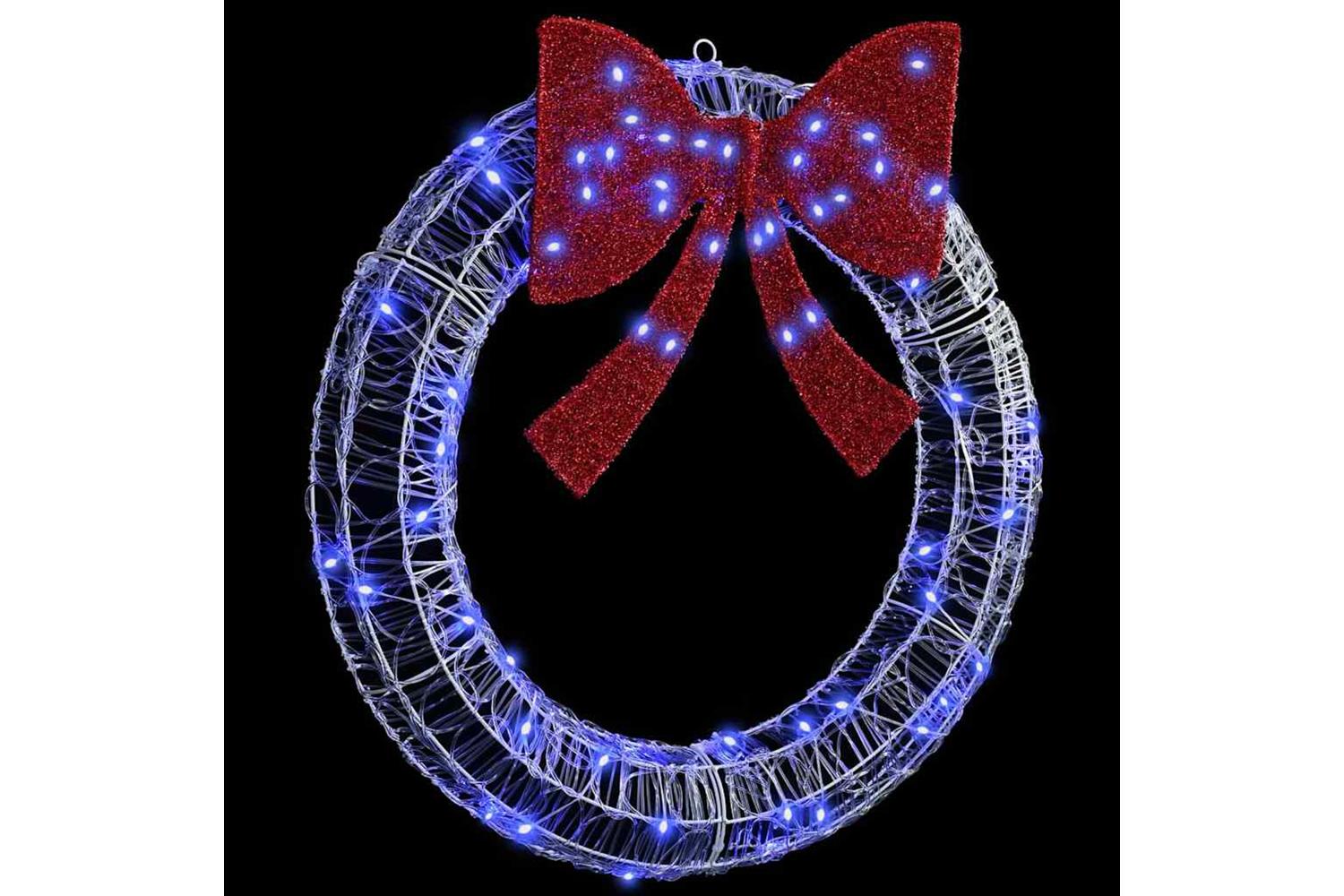 Wreath With 60 Leds Blue 76 X 85 X 76 Cm Acrylic-2