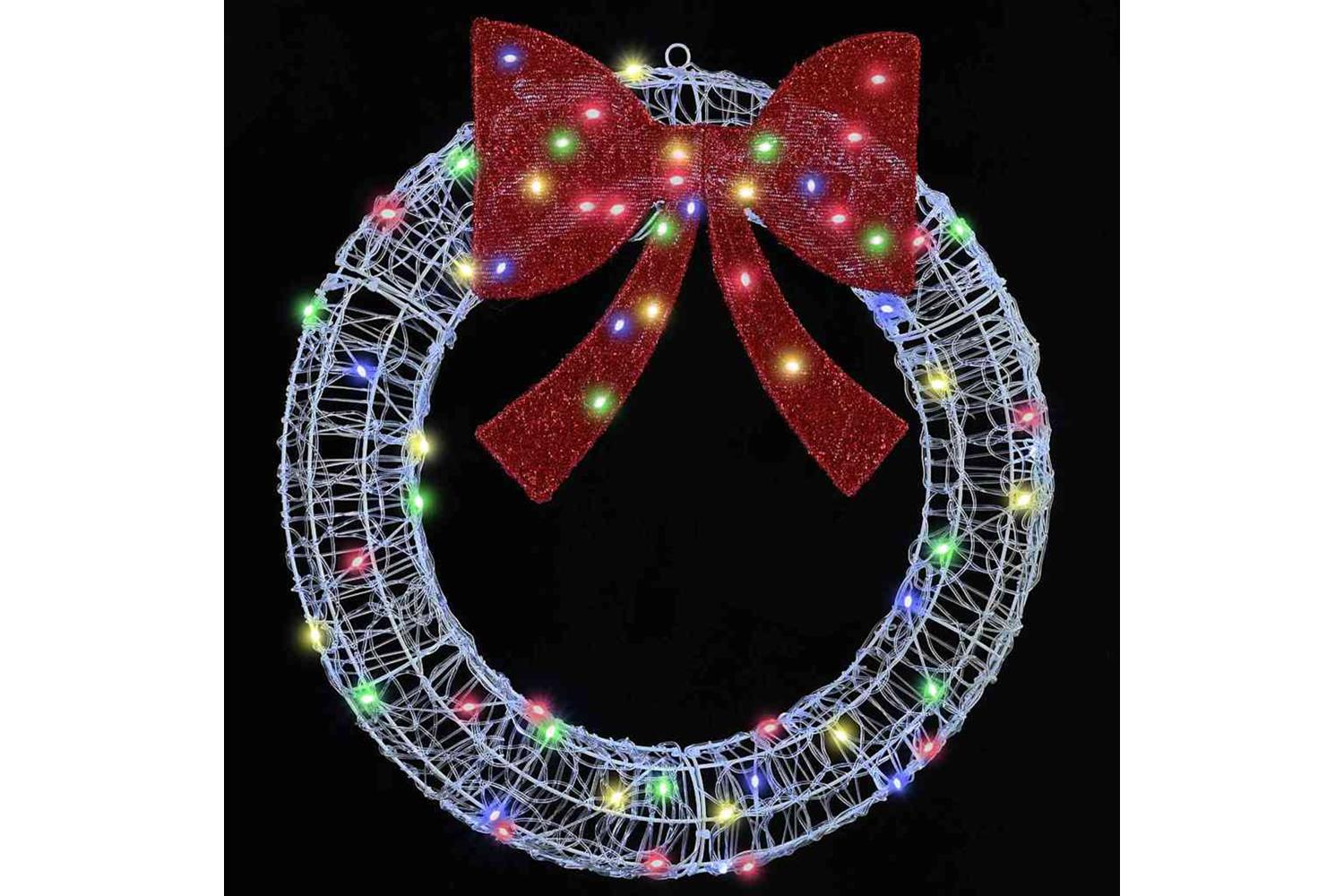Wreath With 60 Leds Multicolour 76 X 85 X 76 Cm Acrylic-2