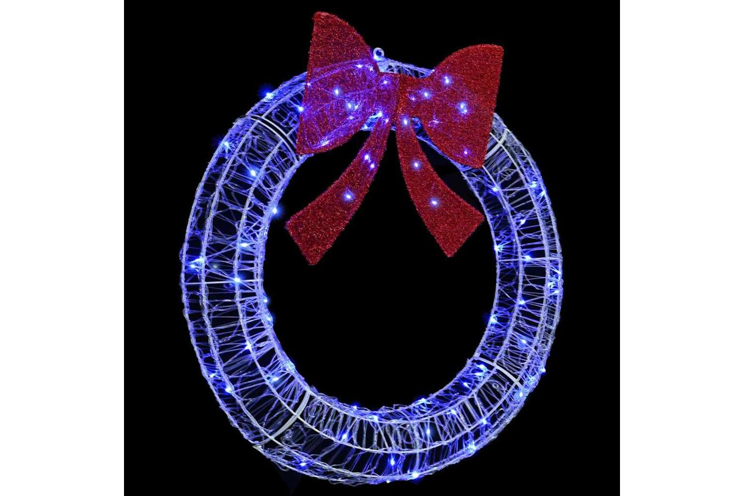 Wreath With 80 Leds Blue 92 X 95 X 92 Cm Acrylic-2