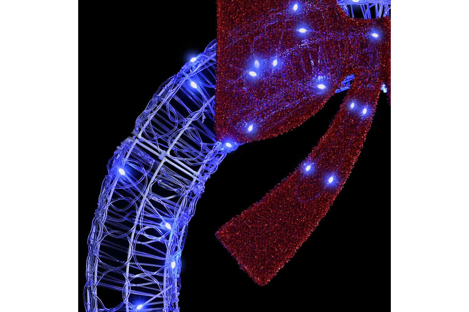 Wreath With 80 Leds Blue 92 X 95 X 92 Cm Acrylic-4