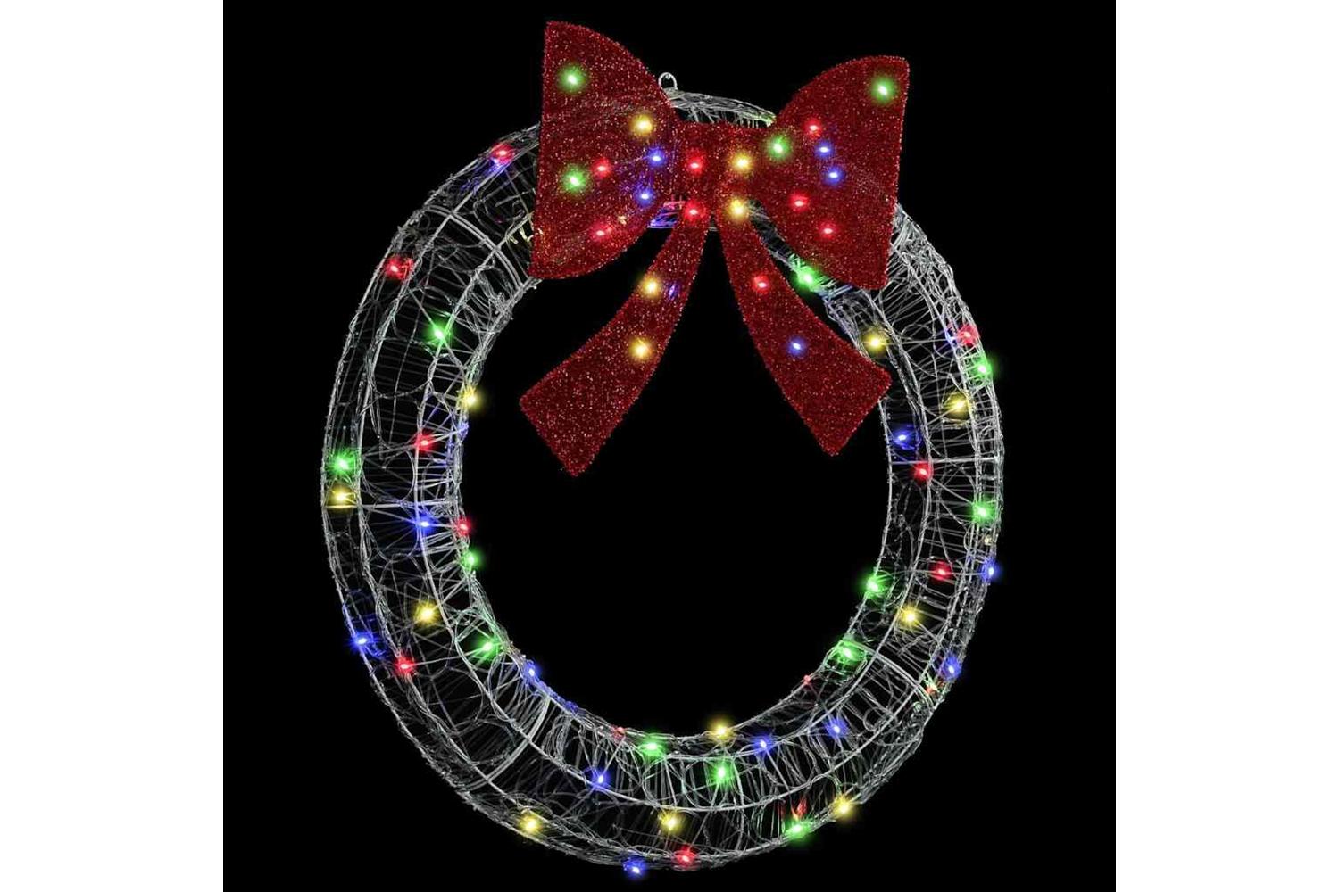 Wreath With 80 Leds Multicolour 92 X 95 X 92 Cm Acrylic-2