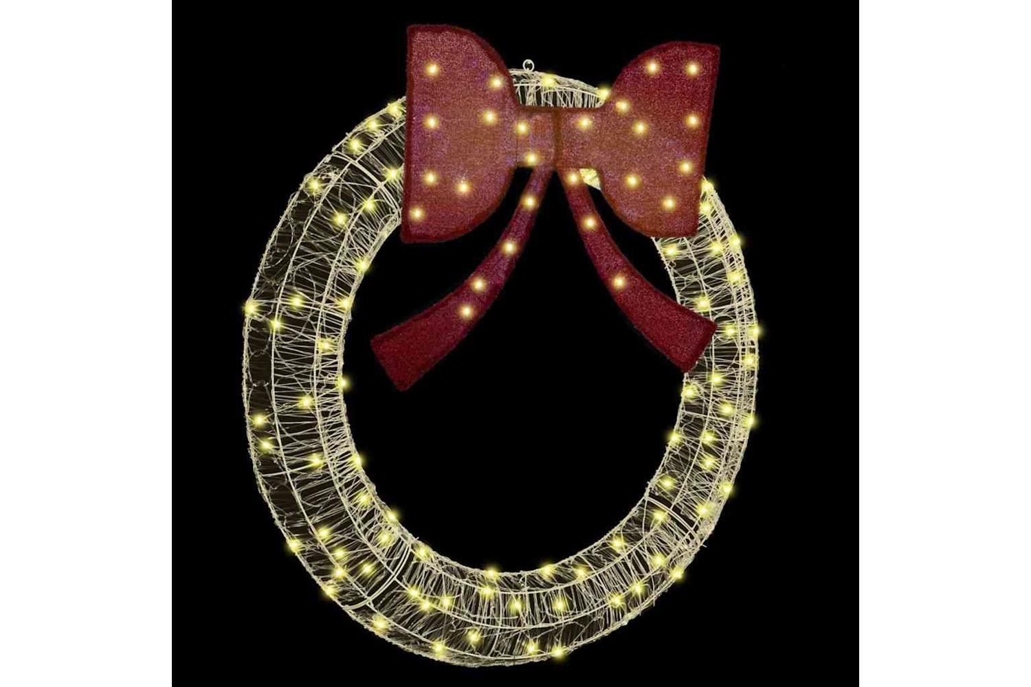 Wreath With 150 Leds Warm White 120 Cm Acrylic-2
