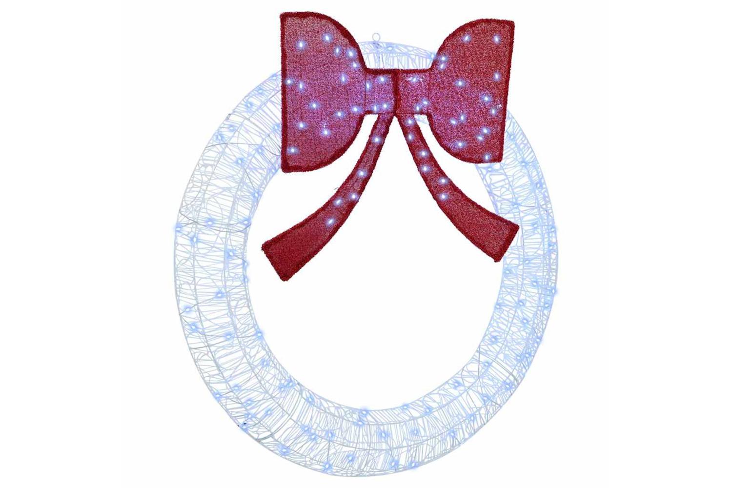Wreath With 150 Leds Cold White 120 Cm Acrylic