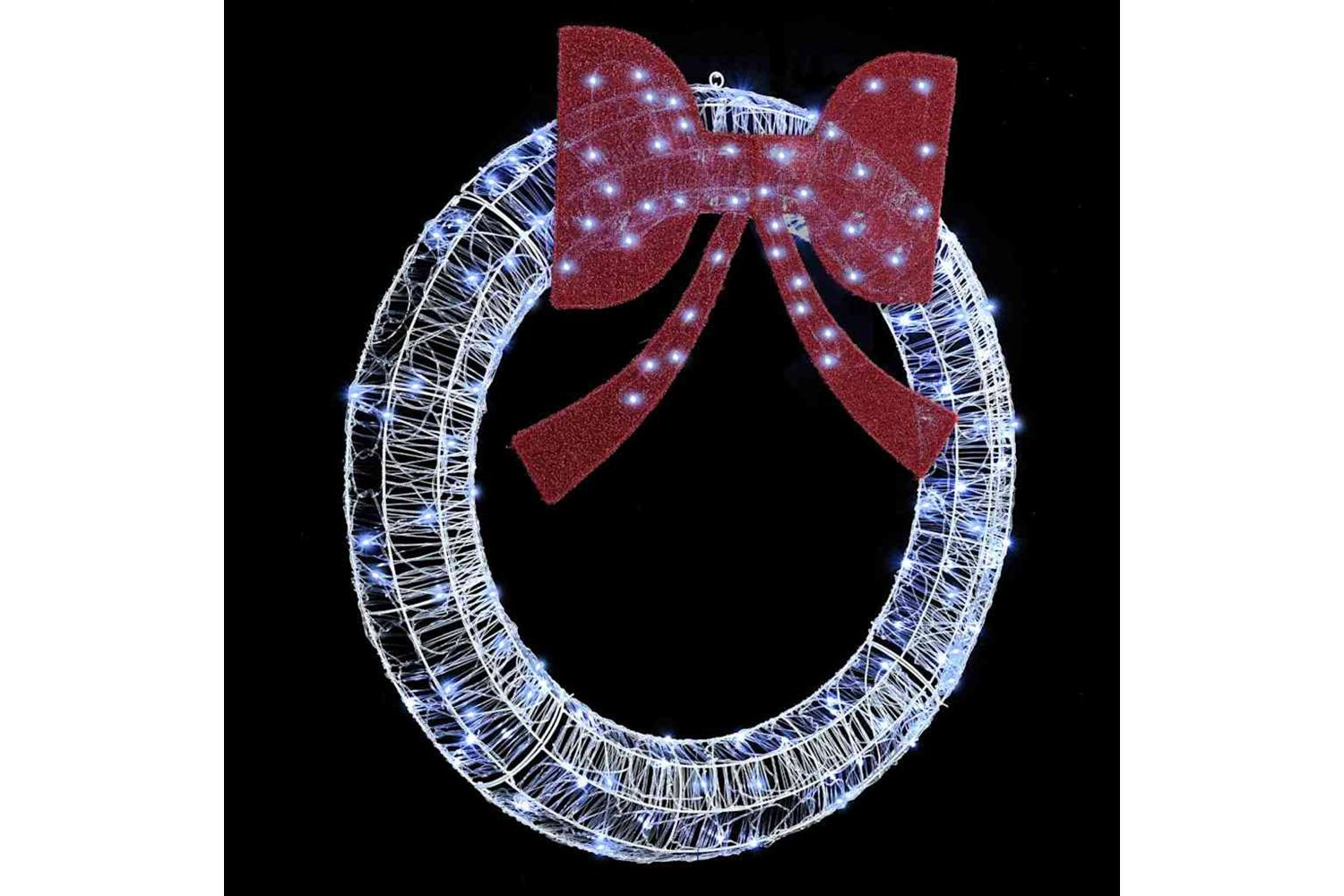 Wreath With 150 Leds Cold White 120 Cm Acrylic-2