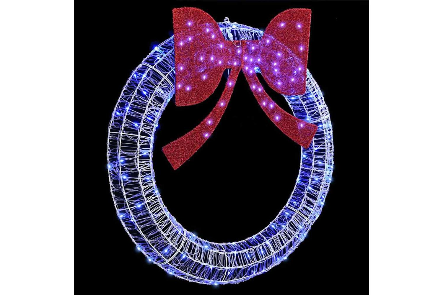Wreath With 150 Leds Blue 120 Cm Acrylic-2