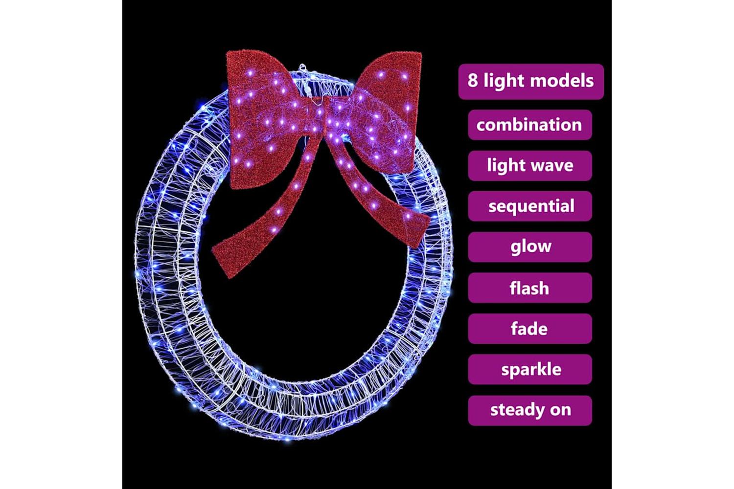 Wreath With 150 Leds Blue 120 Cm Acrylic-6