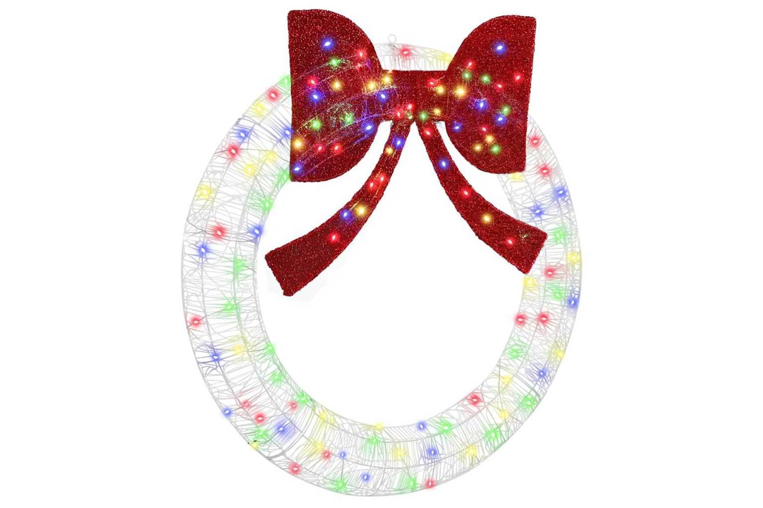 Wreath With 150 Leds Multicolour 120 Cm Acrylic