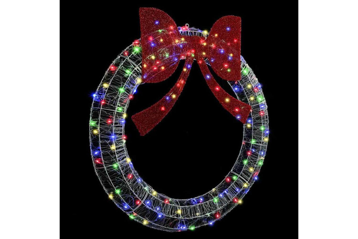 Wreath With 150 Leds Multicolour 120 Cm Acrylic-2