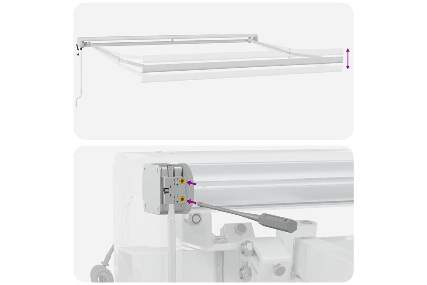 Vidaxl Awning White 35 X 25 M Metal-9