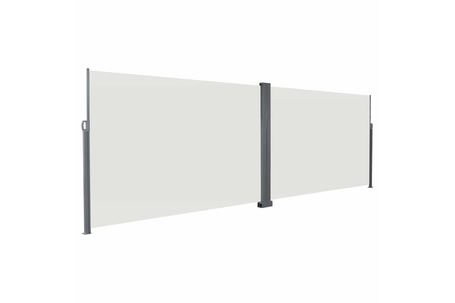 Vidaxl Retractable Side Awning Cream 600 X 200 Cm Metal-2