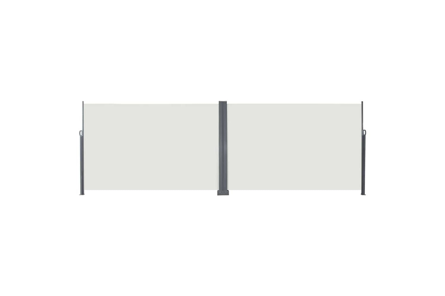Vidaxl Retractable Side Awning Cream 600 X 200 Cm Metal-3