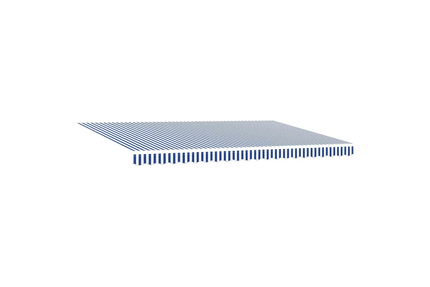 Vidaxl Retractable Awning Blue And White 45 X 3 M Fabric And Metal-5