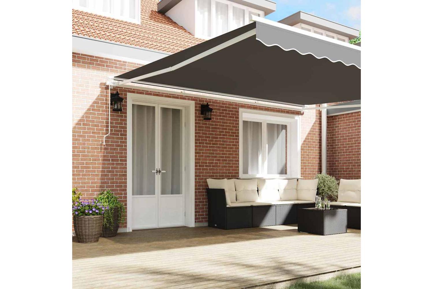 Vidaxl Awning Manual White 45 X 35 M Metal-3