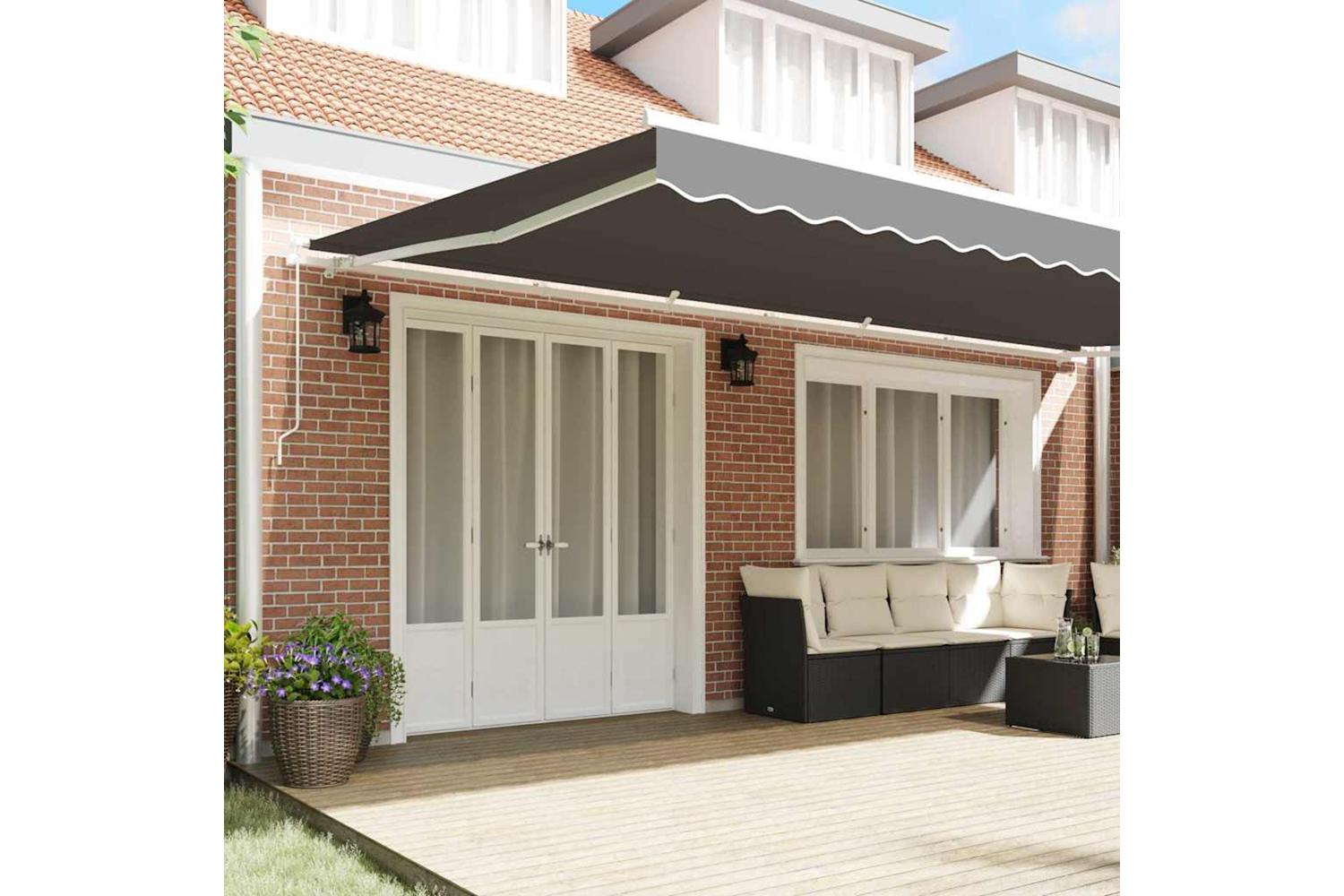 Vidaxl Awning Manual White 6 X 35 M Metal-3