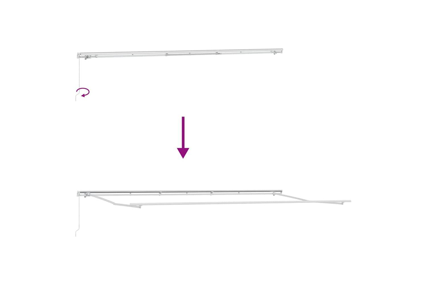 Vidaxl Awning Manual White 6 X 35 M Metal-9