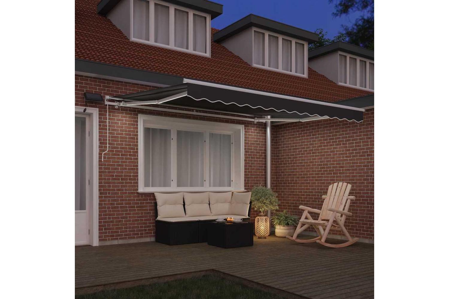 Vidaxl Awning With Manual White 3 X 25 M Metal-3