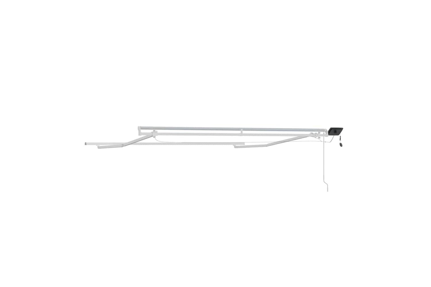 Vidaxl Awning With Manual White 3 X 25 M Metal-8