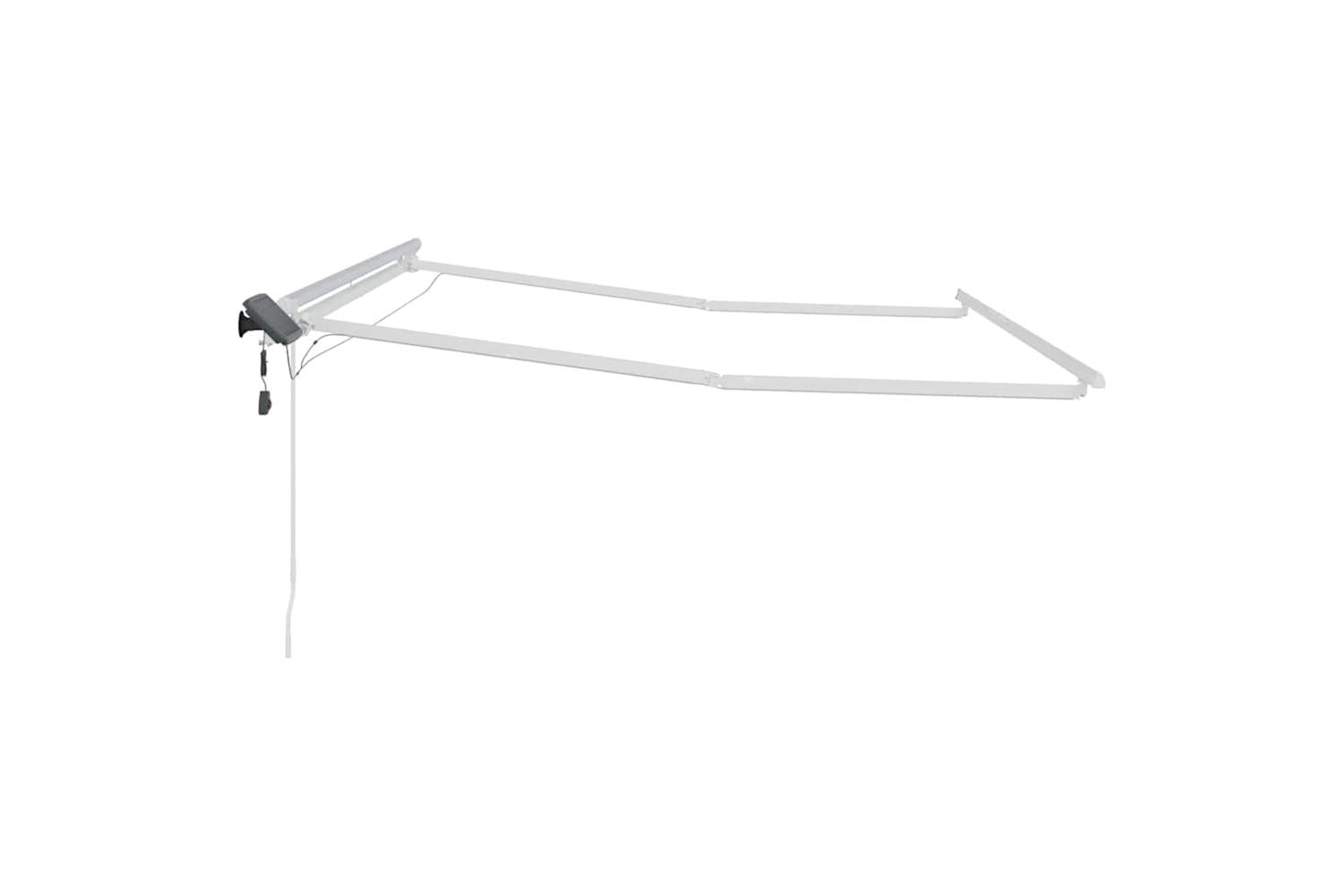 Vidaxl Awning With Manual White 35 X 25 M Metal-7
