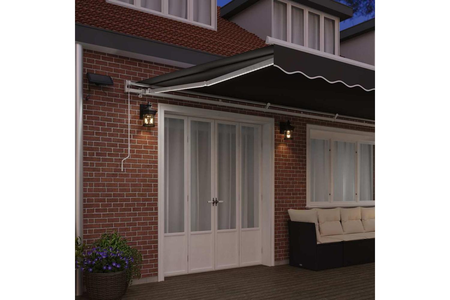 Vidaxl Awning With Manual White 6 X 3 M Metal-3