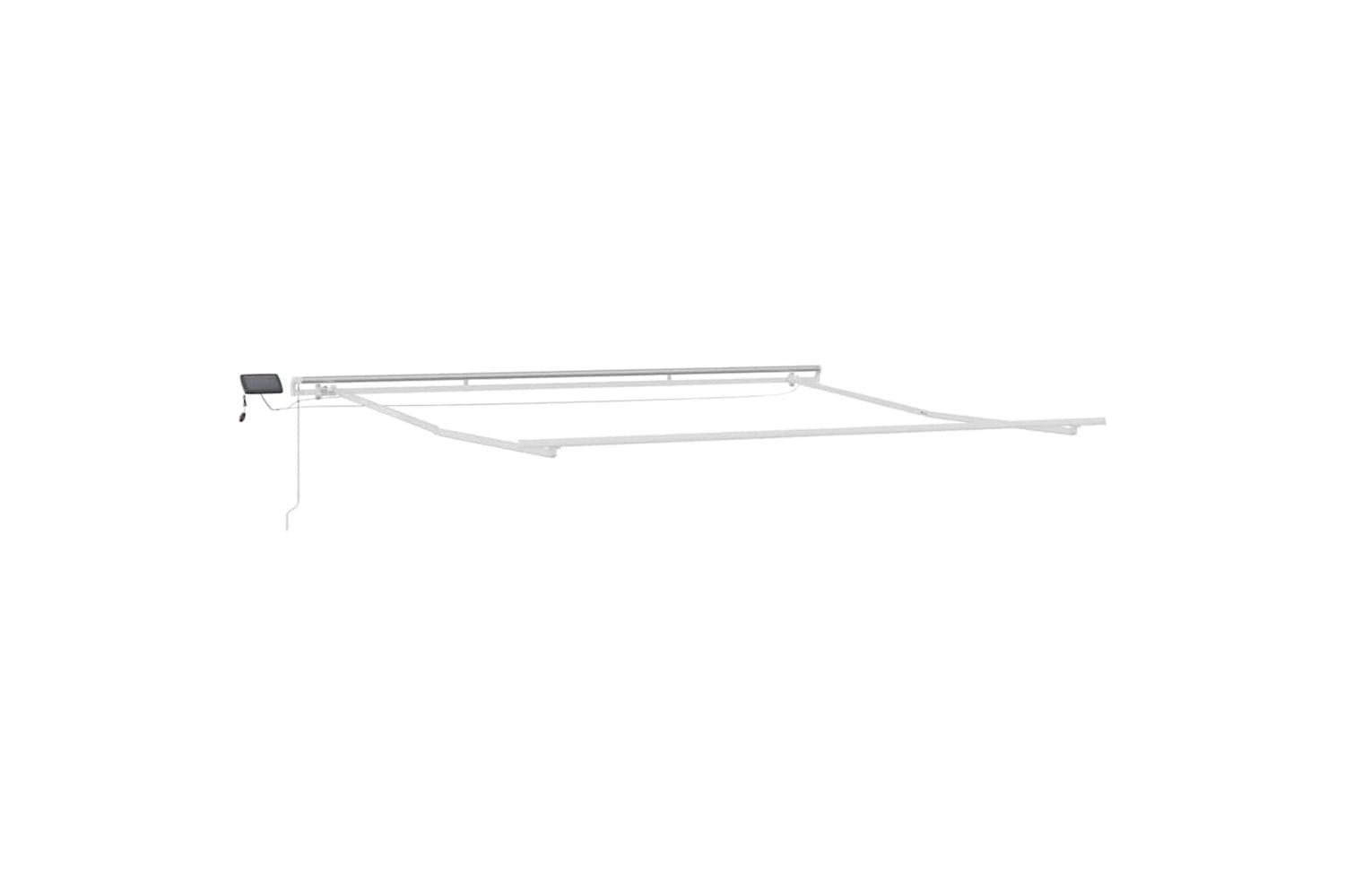 Vidaxl Awning With Manual White 4 X 35 M Metal-2