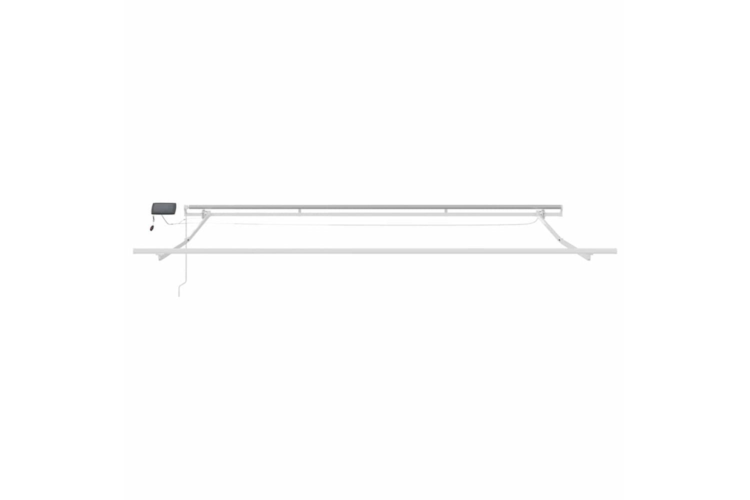 Vidaxl Awning With Manual White 5 X 35 M Metal-6