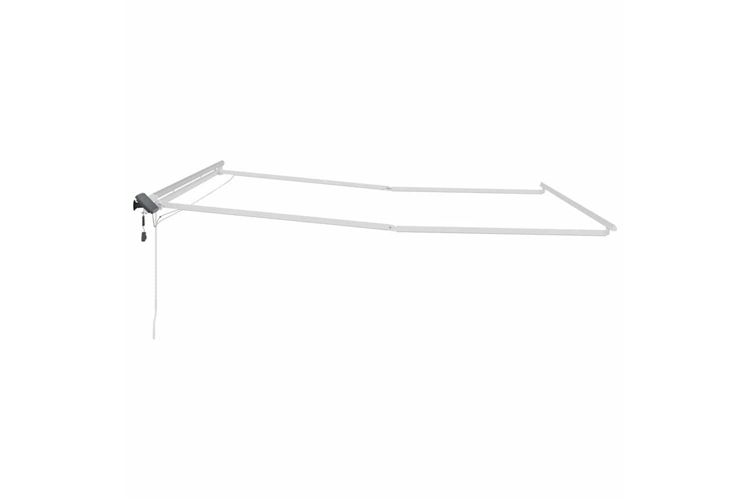 Vidaxl Awning With Manual White 5 X 35 M Metal-7