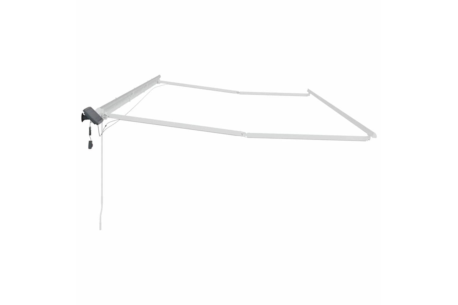 Vidaxl Awning With Manual White 6 X 35 M Metal-7