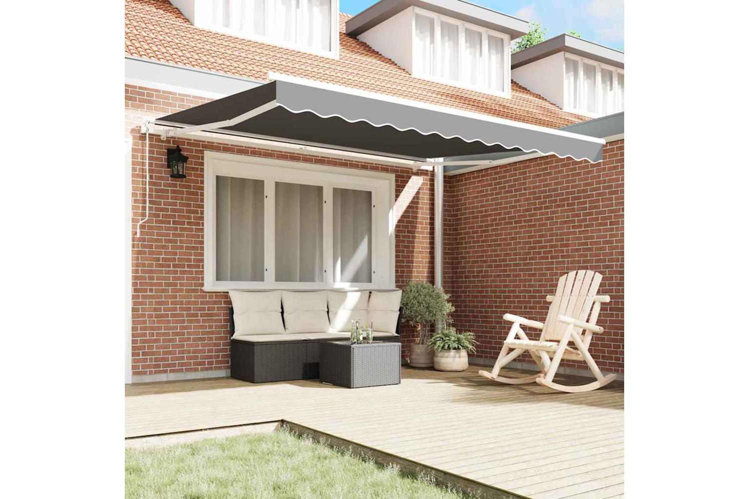 Vidaxl Awning Manual White 3 X 25 M Metal-3